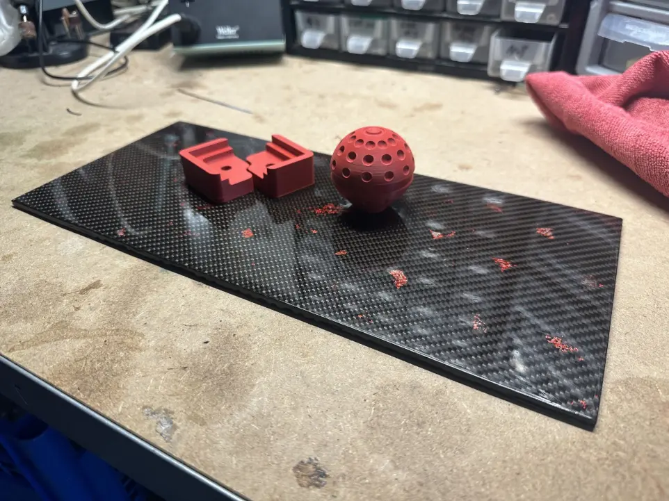 impression support plaque en carbone